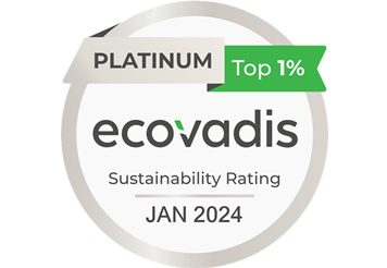 EcoVadis Platinum sustainability rating.