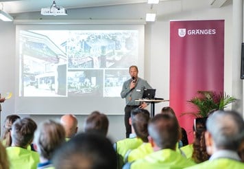 Niklas Broberg representing Gränges at Svenskt Aluminium.