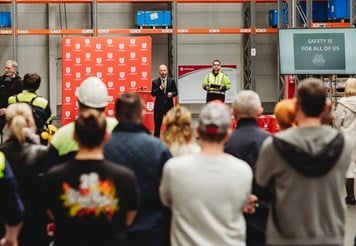 Employees participating in Safety weeks.