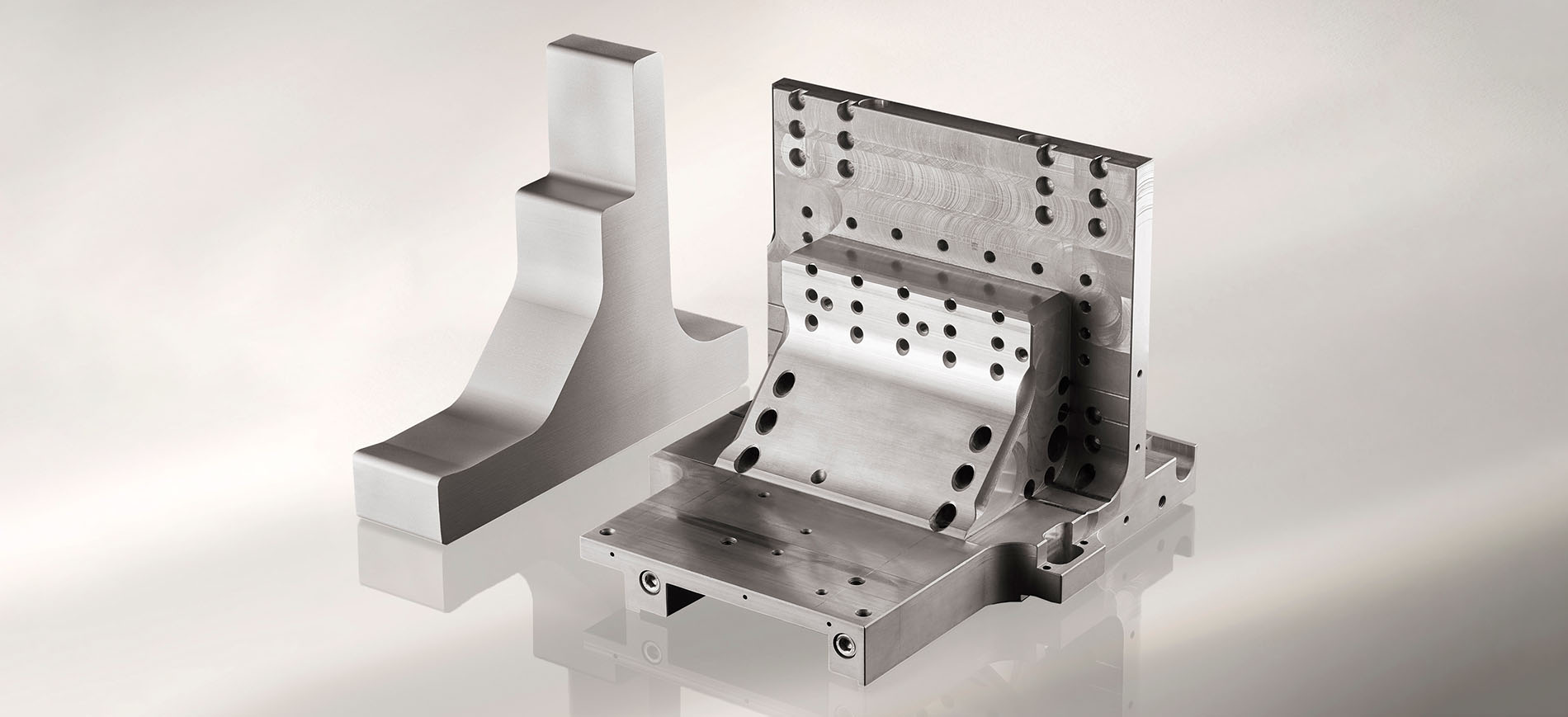 Example 1 of a near next shape extrusion (left) used to produce a customer's part (right).