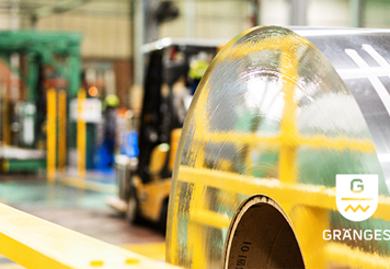 Aluminium foil production in Gränges Newport.