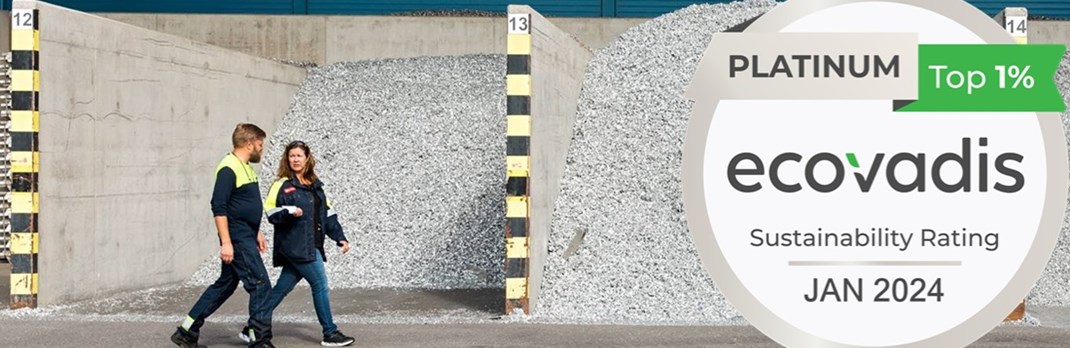 Gränges is reawarded EcoVadis Platinum sustainability rating.