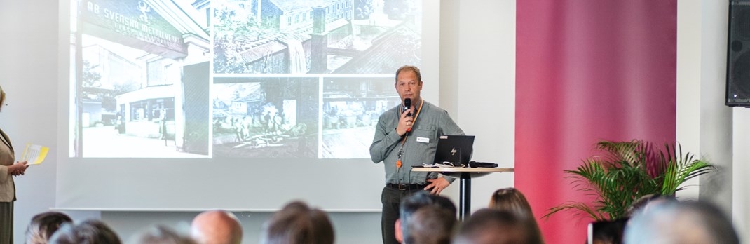 Niklas Broberg representing Gränges at Svenskt Aluminium.