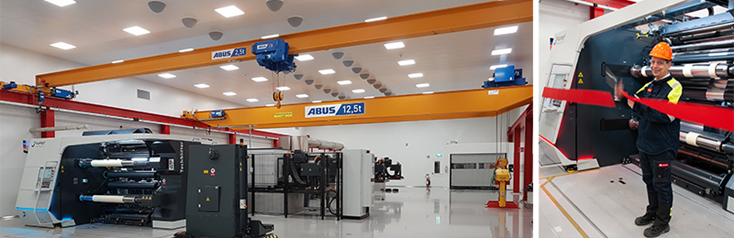 The installation of the first battery foil equipment in Gränges Finspång.