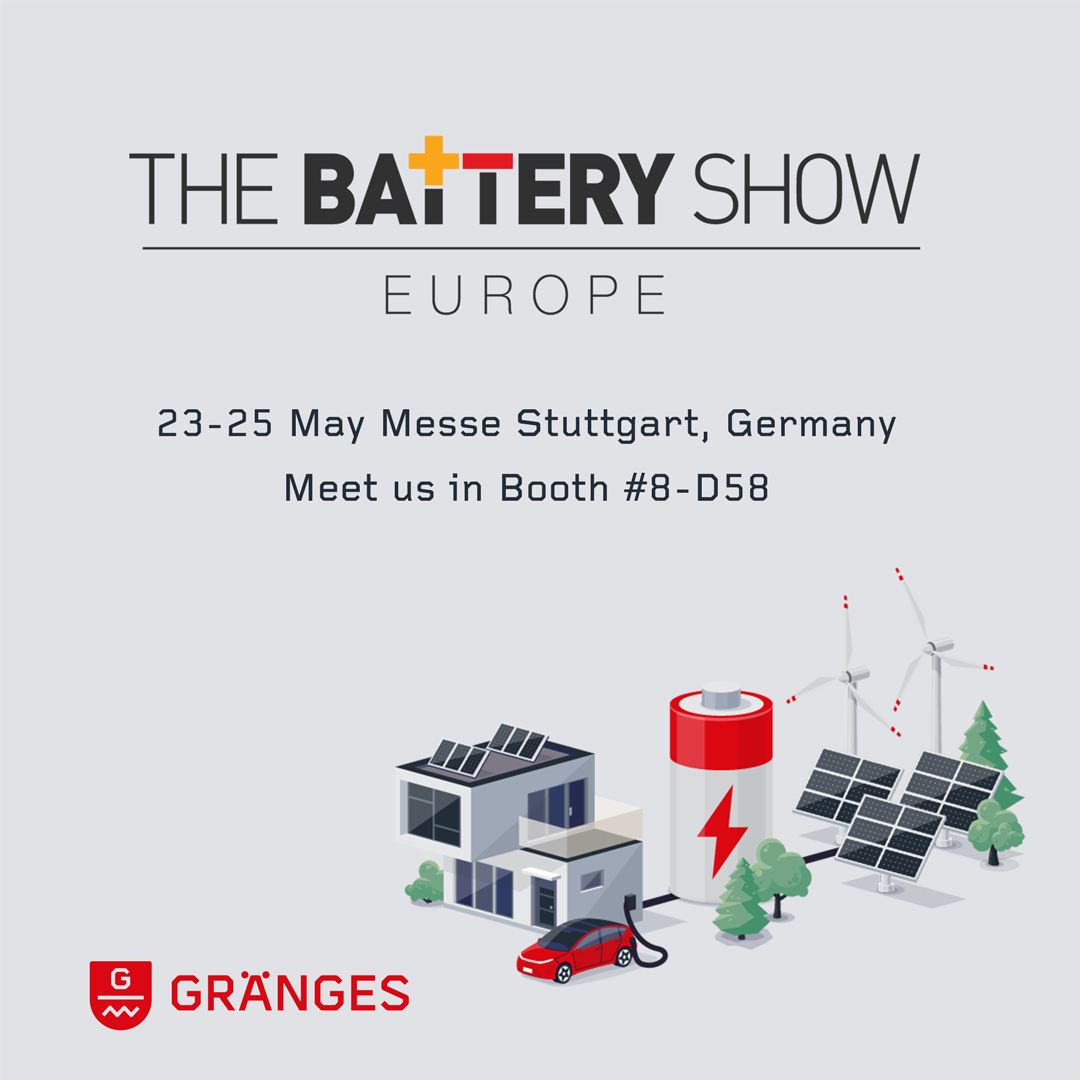 Meet us at the Battery Show Europe Gränges