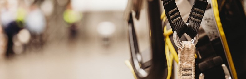 Close up of safety equipment.